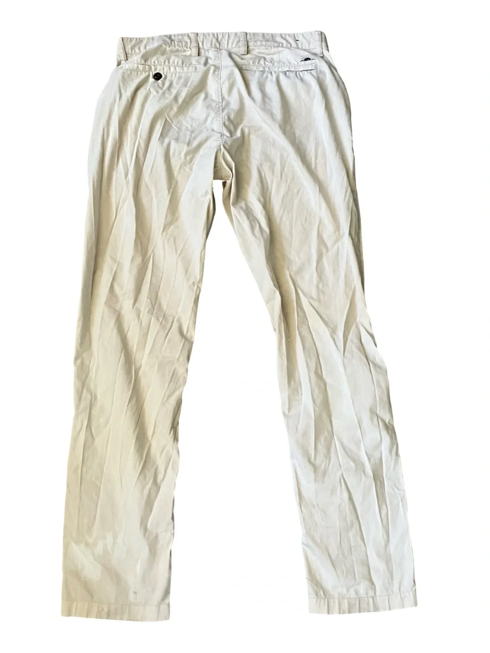 Faherty Chino Pants Coolmax 30x31 (32x31) Golf Zip Pocket Reworked Repaired Knee